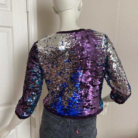 Michael Simon Allover Sequins Jacket Petite Medium - Picture 10 of 13